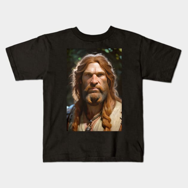 Prehistoric Neanderthal Shaman Kids T-Shirt by PurplePeacock